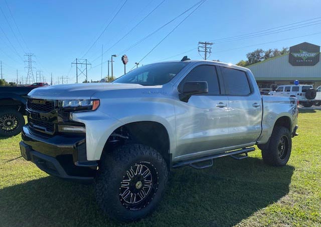 image of a custom silver truck