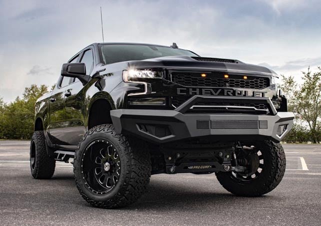 image of a custom black truck