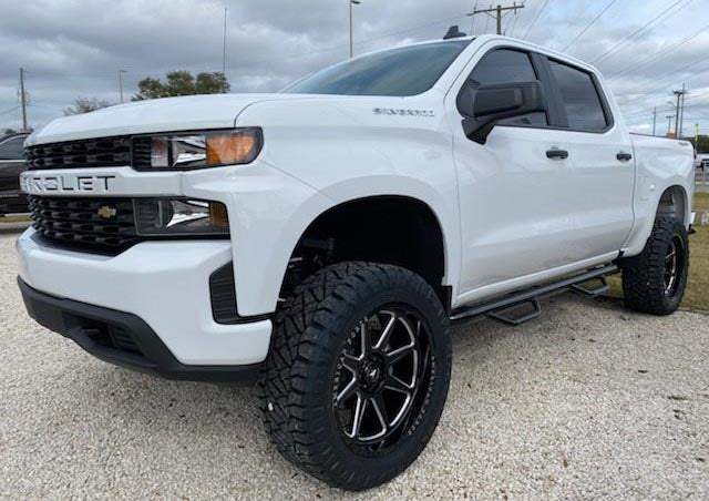 image of a white custom truck