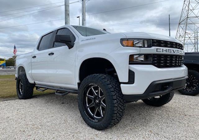 image of a white custom truck