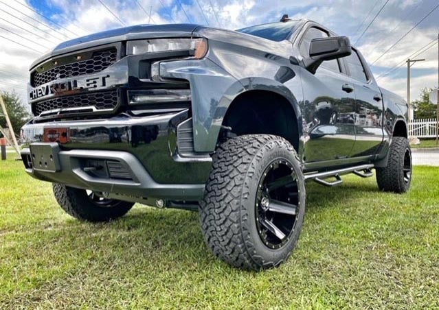 image of a custom black truck